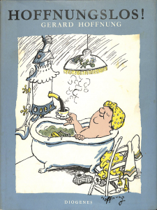 Cover cartoon book of Gerard Hoffnung 'Hoffnungslos' 1959